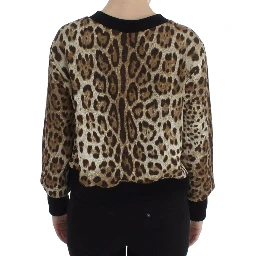 Leopard-print Jumper In Brown