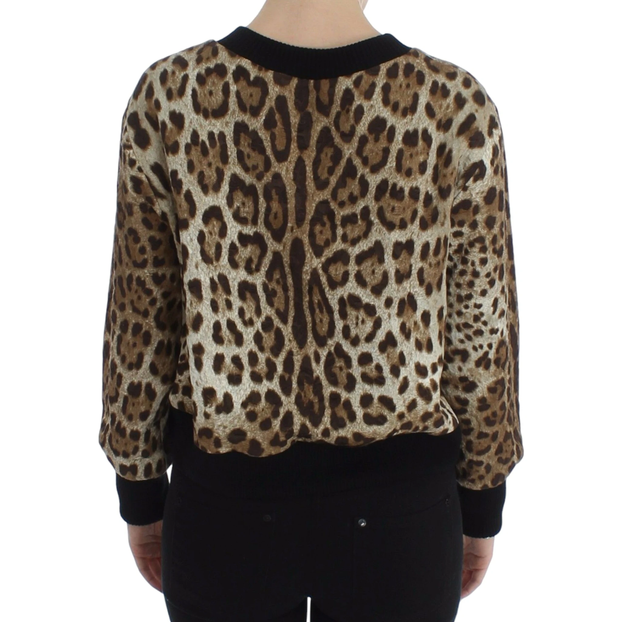 Leopard-print Jumper In Brown