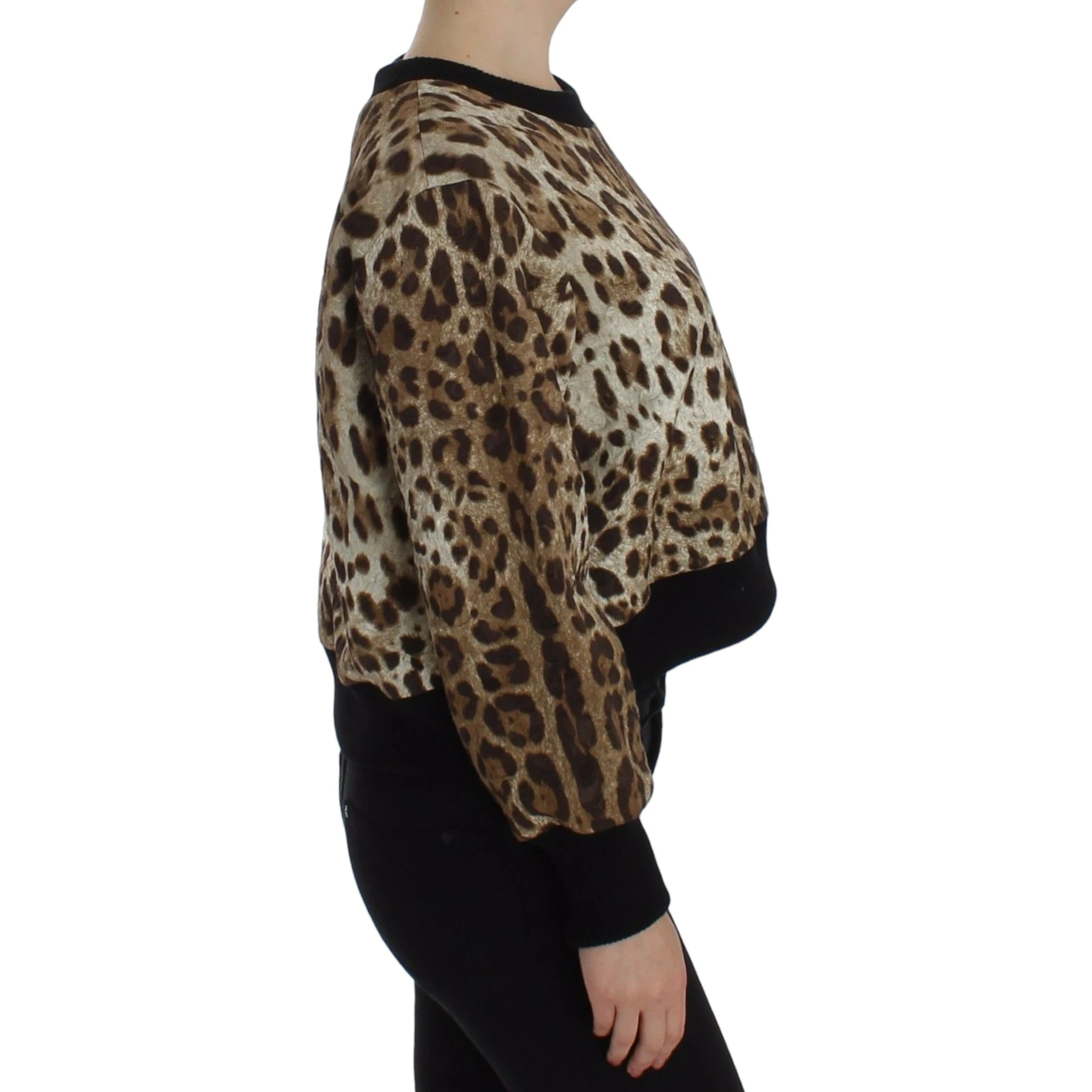 Leopard-print Jumper In Brown