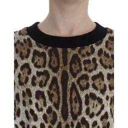 Leopard-print Jumper In Brown