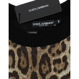 Leopard-print Jumper In Brown