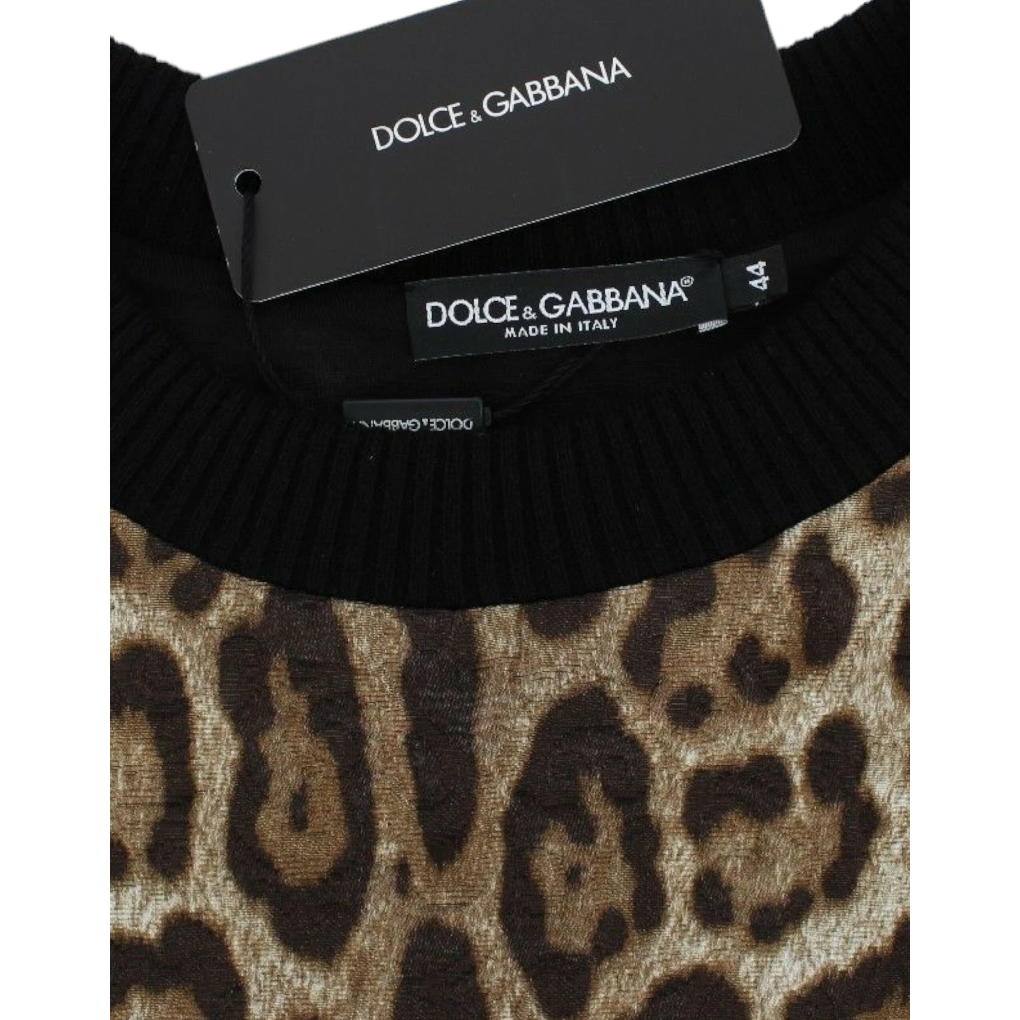 Leopard-print Jumper In Brown