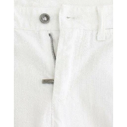 White Cropped Jeans Denim Pants Branded Capri