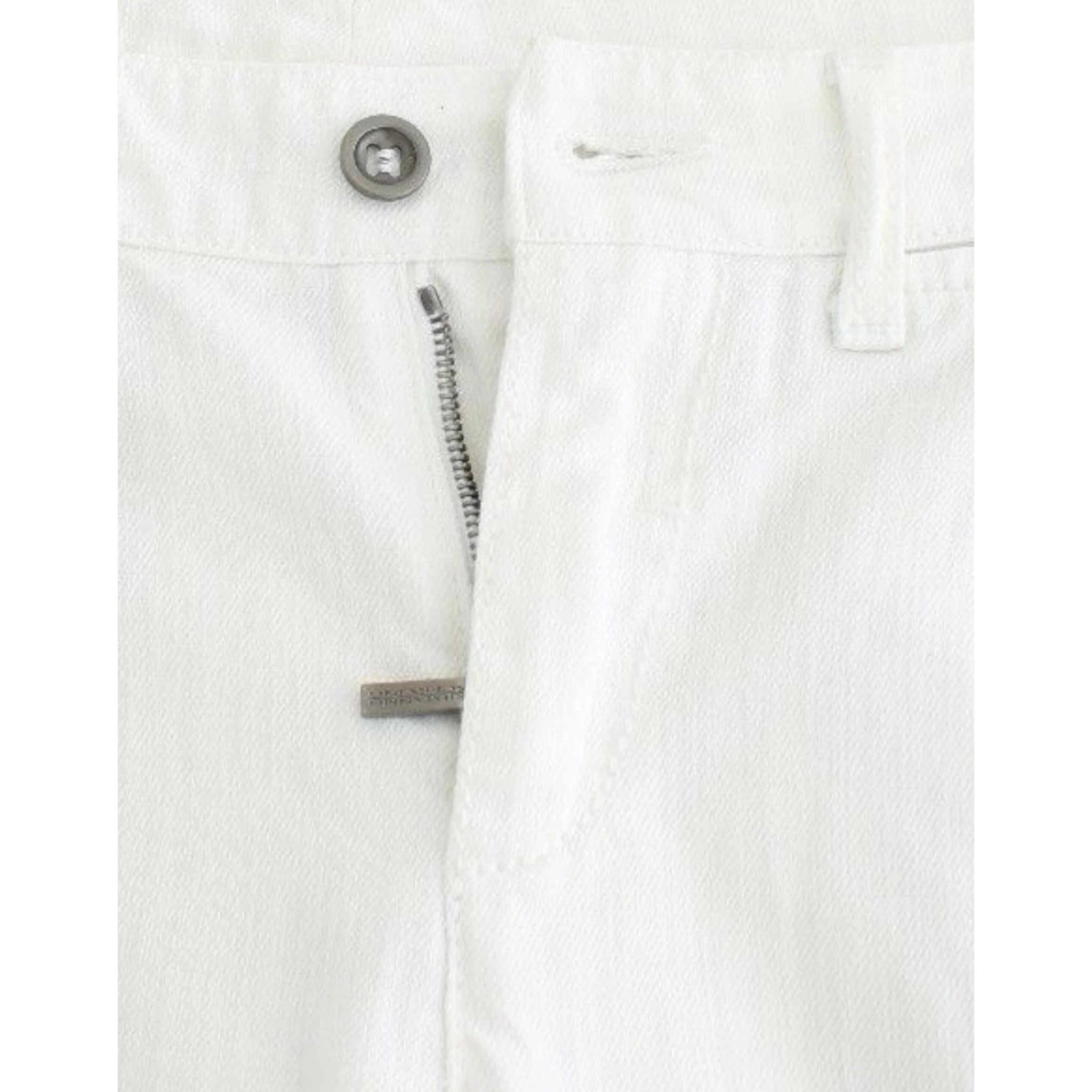 White Cropped Jeans Denim Pants Branded Capri
