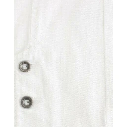 White Cropped Jeans Denim Pants Branded Capri