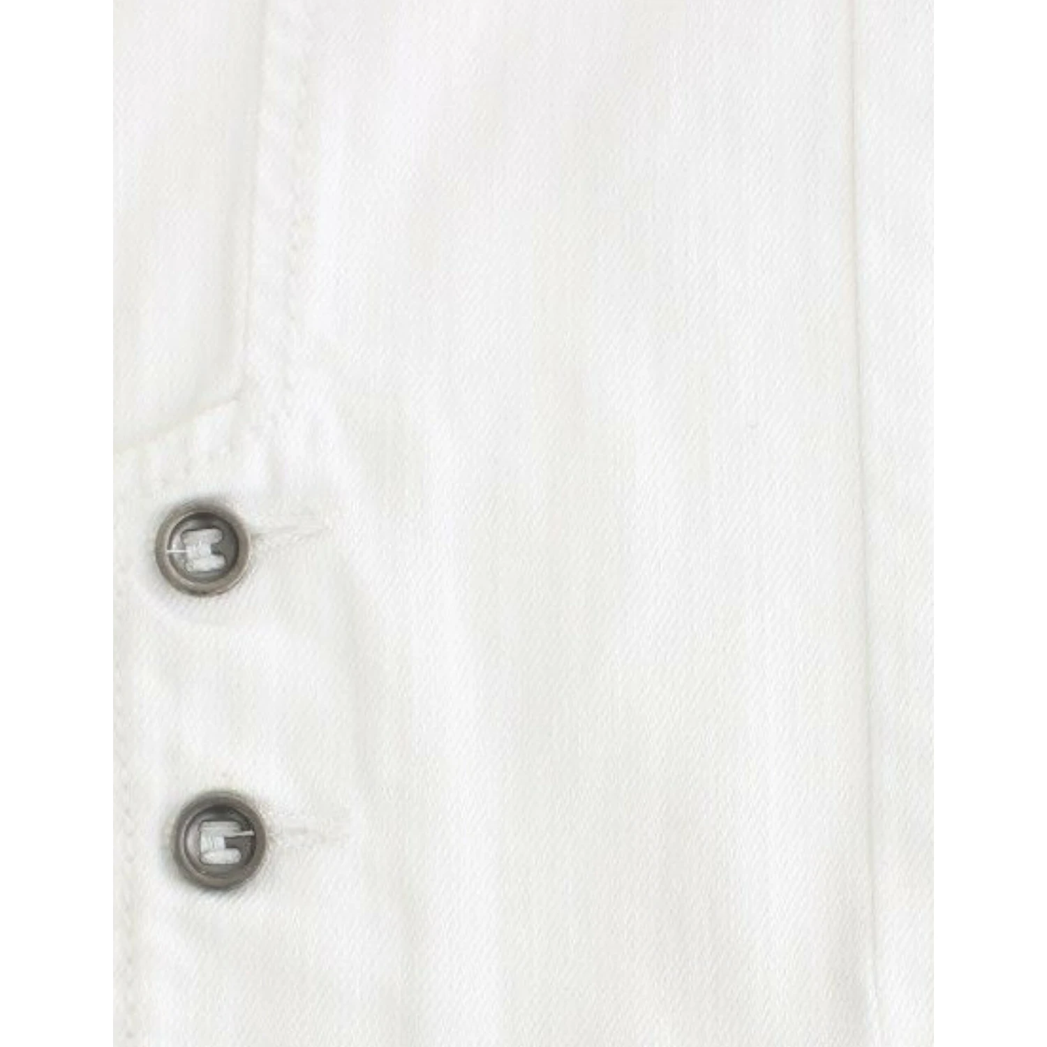 White Cropped Jeans Denim Pants Branded Capri