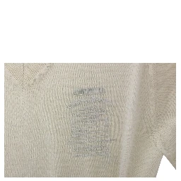 Off White Wool Blend V-neck Pullover Sweater