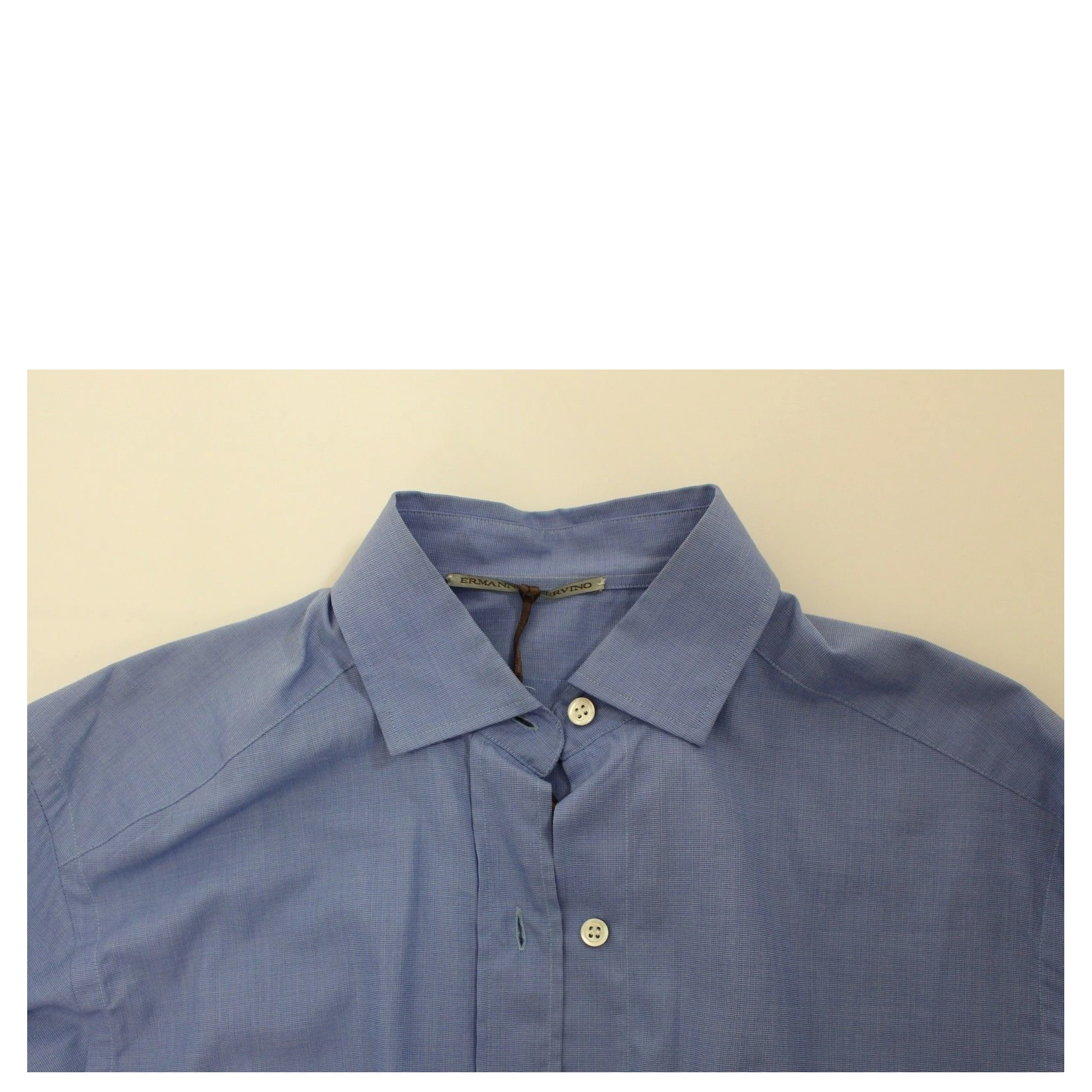 Blue Cotton Dress Classic Fit Shirt