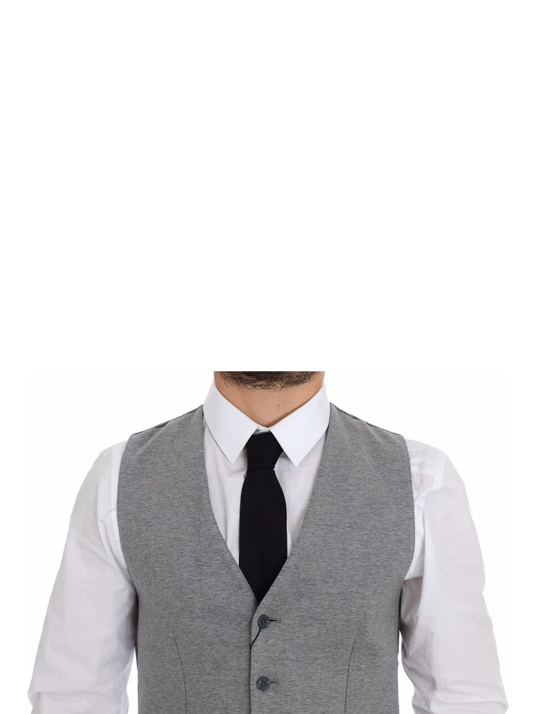 Gray Cotton Stretch Dress Vest Blazer alternative