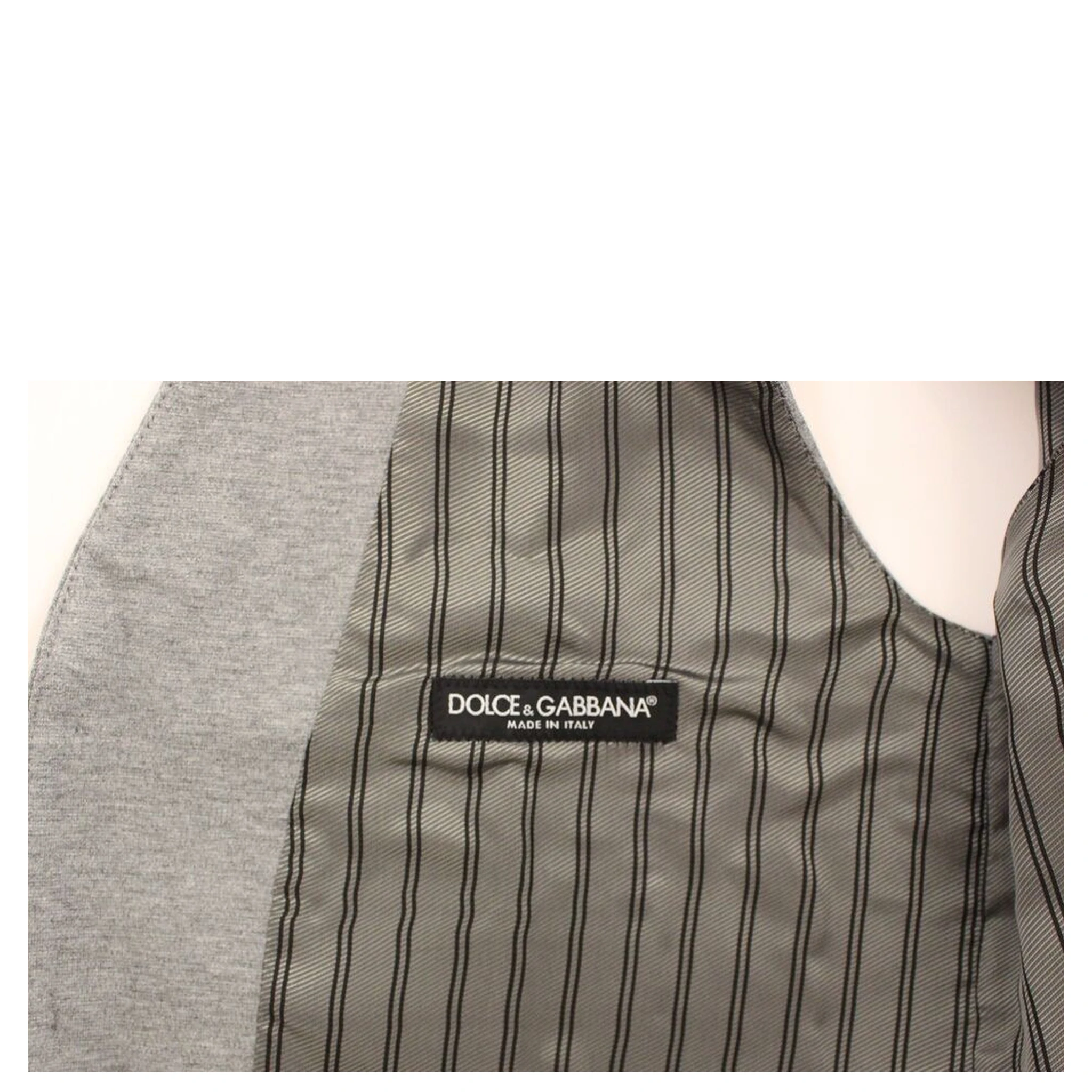 Gray Cotton Stretch Dress Vest Blazer