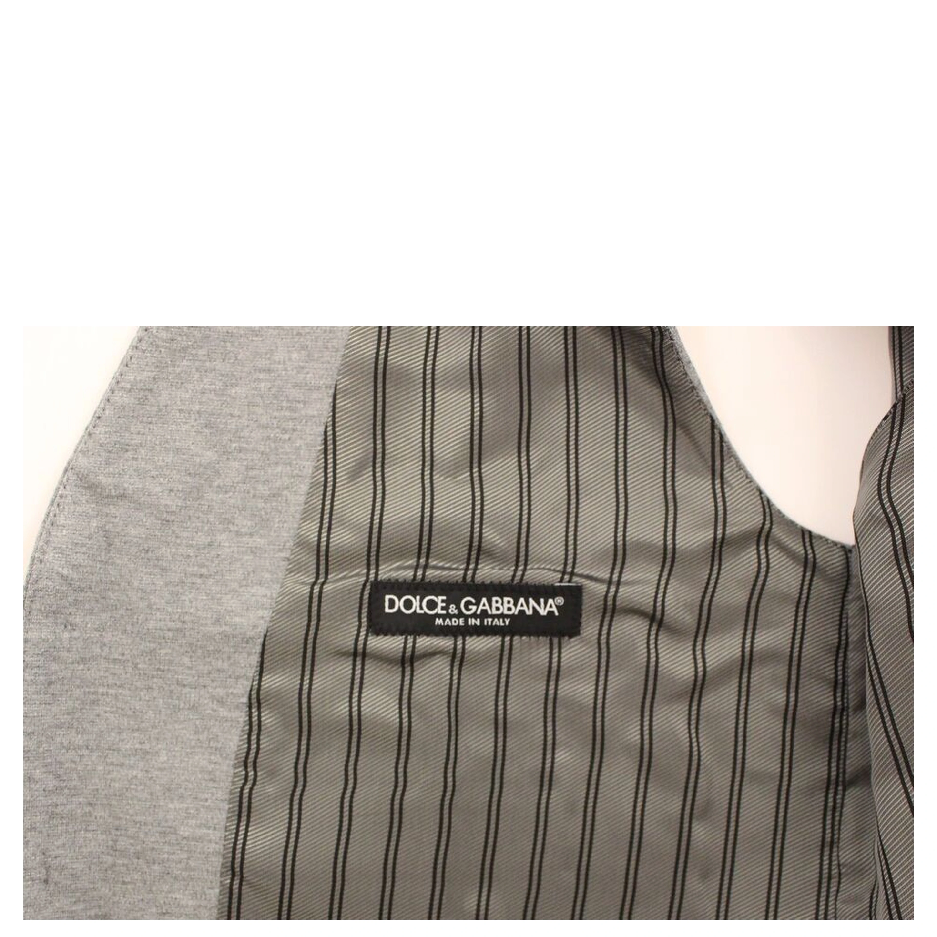 Gray Cotton Stretch Dress Vest Blazer