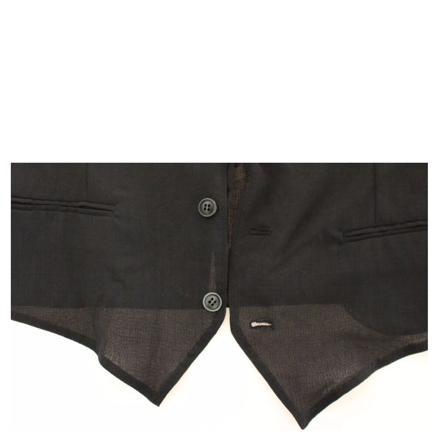 Black Wool Formal Dress Vest Gilet Jacket