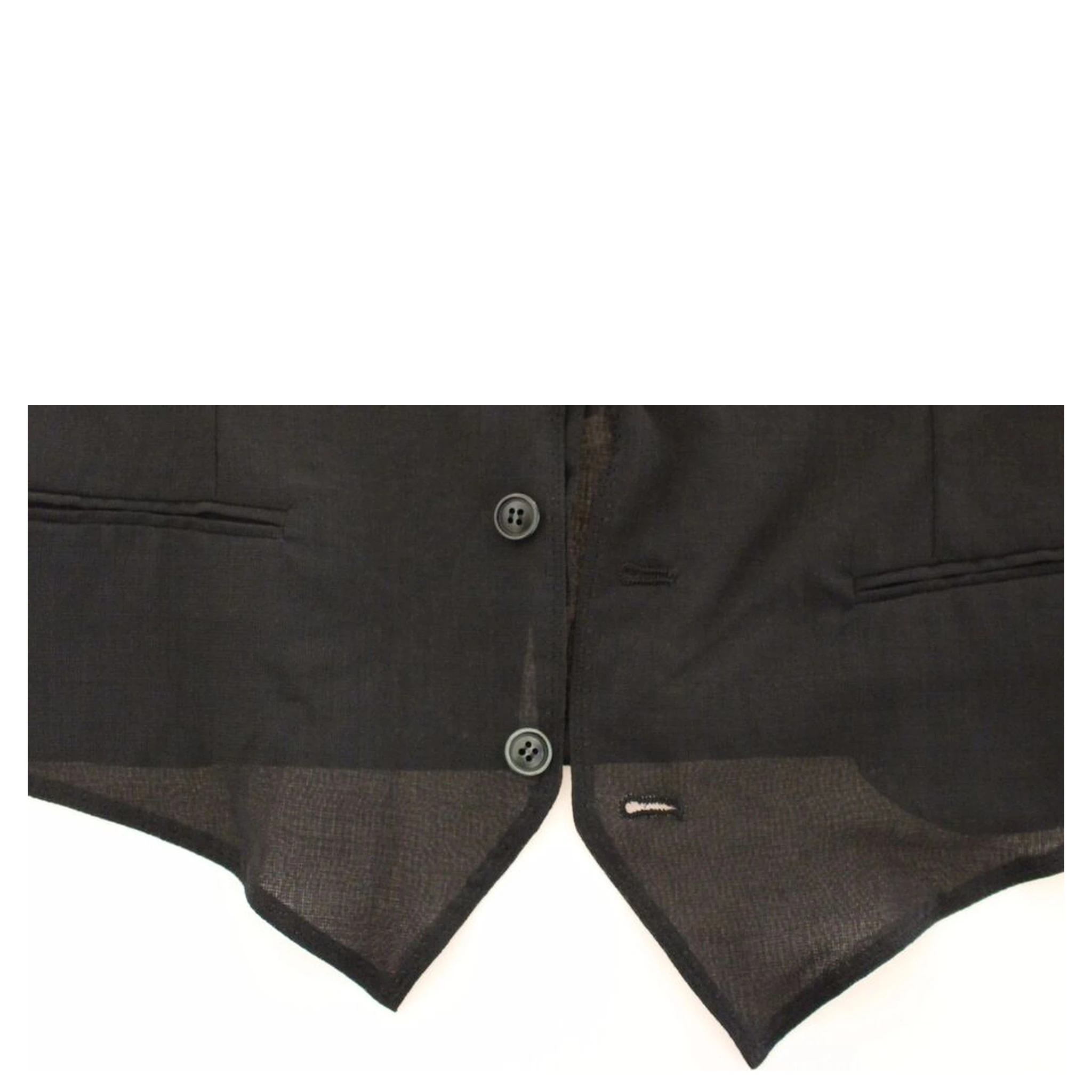 Black Wool Formal Dress Vest Gilet Jacket