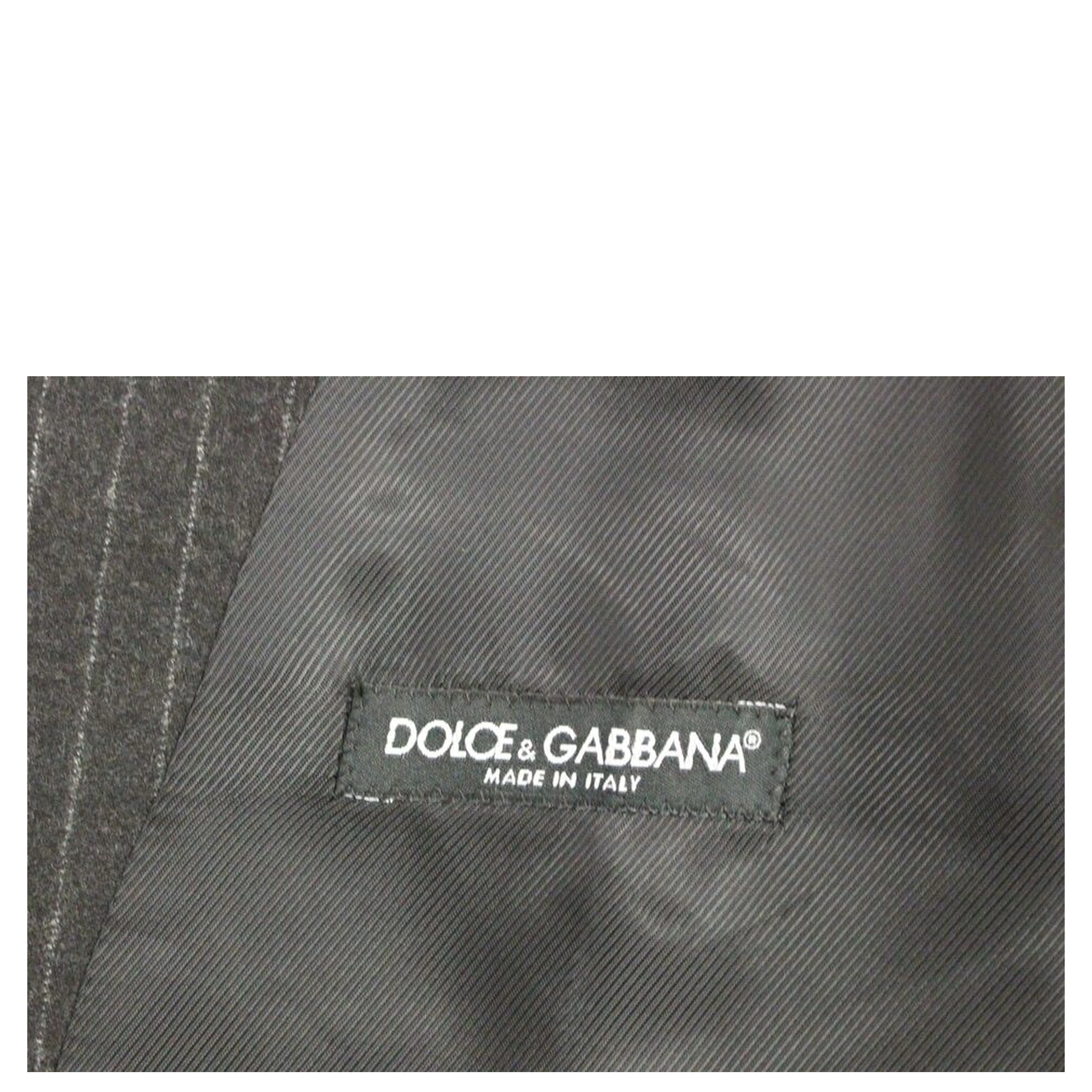 Gray Striped Wool Logo Vest Gilet Vests