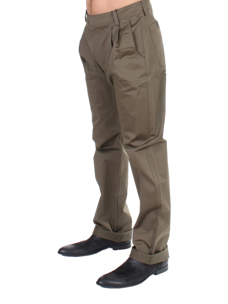 Green Cotton Stretch Comfort Fit Pants alternative