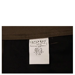 Green Cotton Stretch Comfort Fit Pants