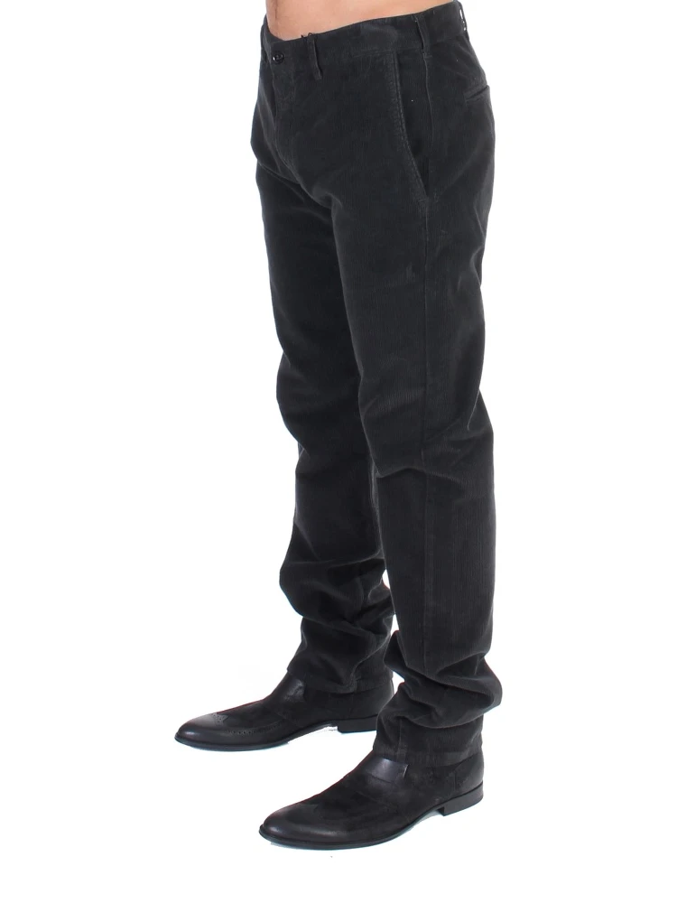 Black Corduroy Cotton Straight Fit Pants alternative