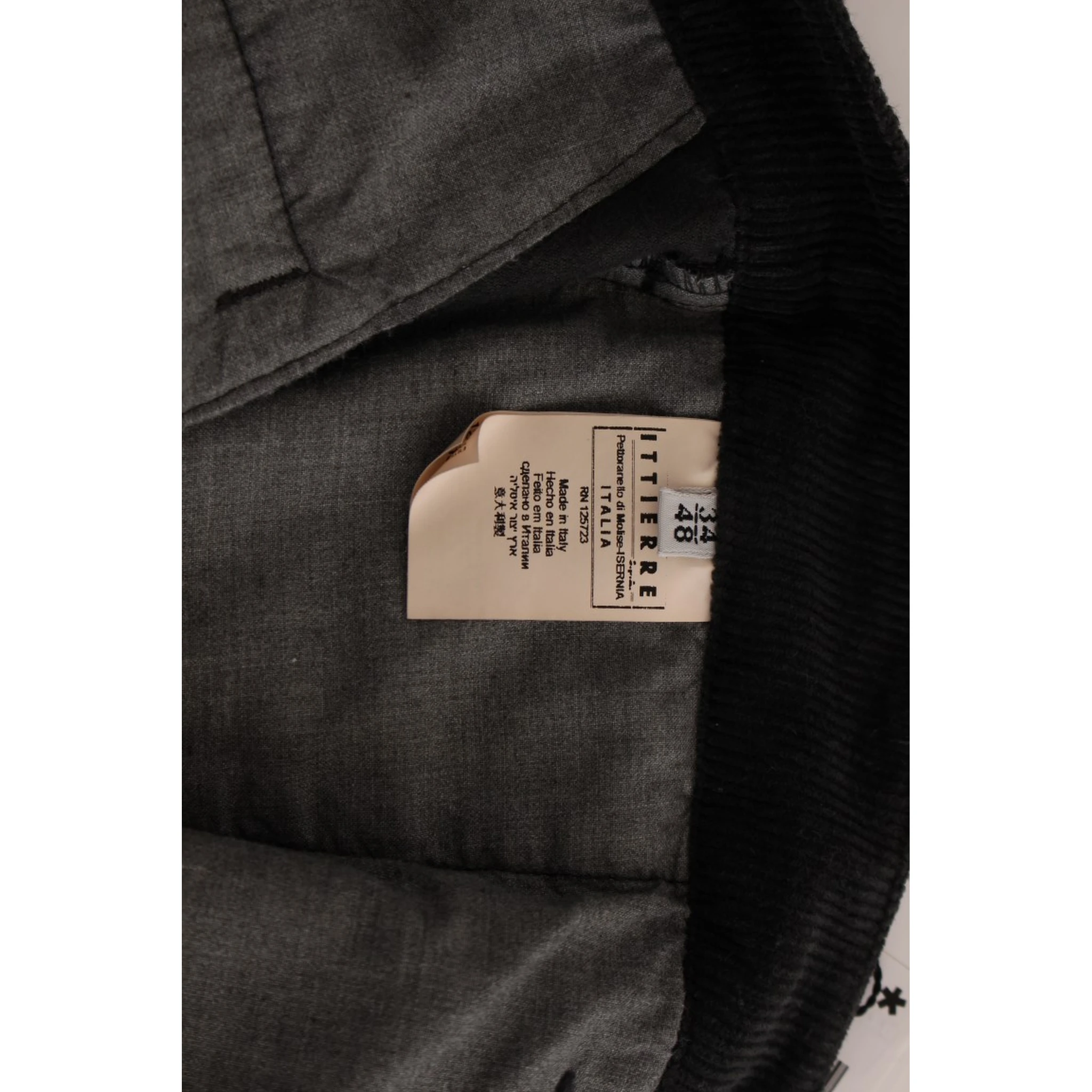 Black Corduroy Cotton Straight Fit Pants
