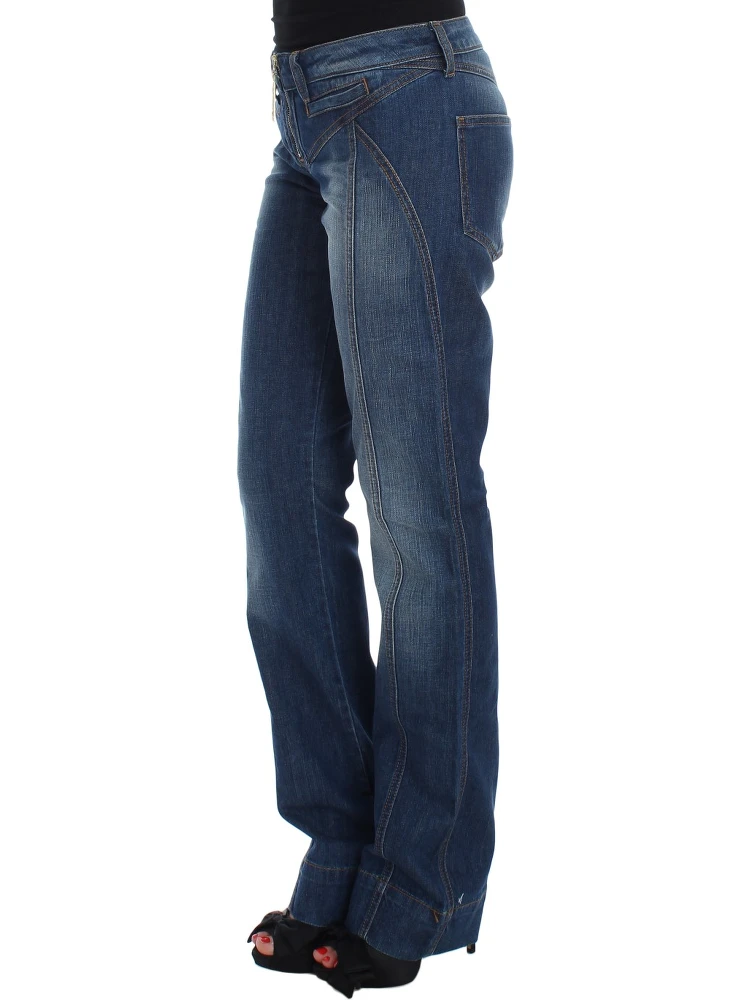 Blue Wash Cotton Stretch Boot Cut Jeans alternative
