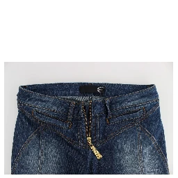 Blue Wash Cotton Stretch Boot Cut Jeans