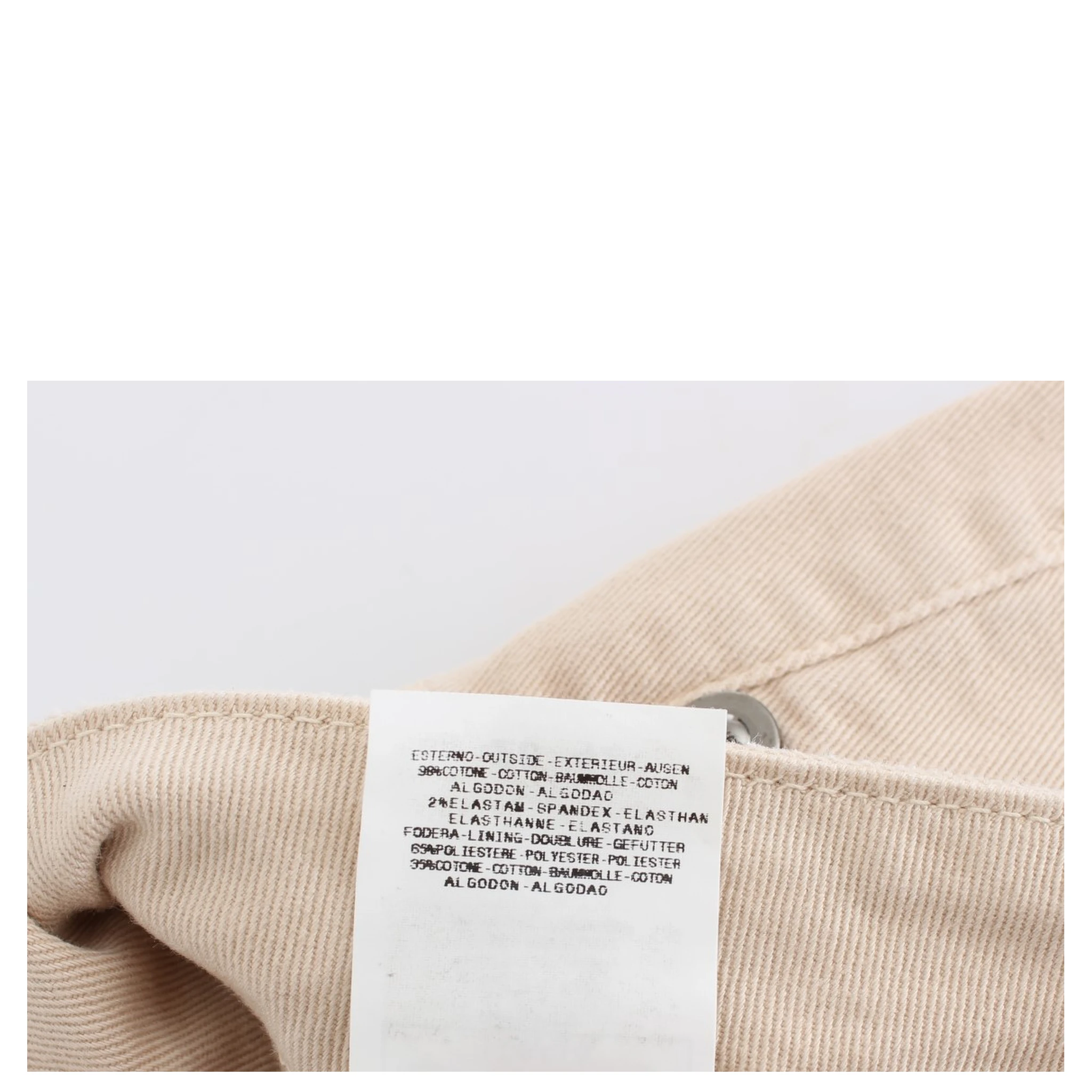 Beige Wash Slim Fit Cotton Stretch Jeans