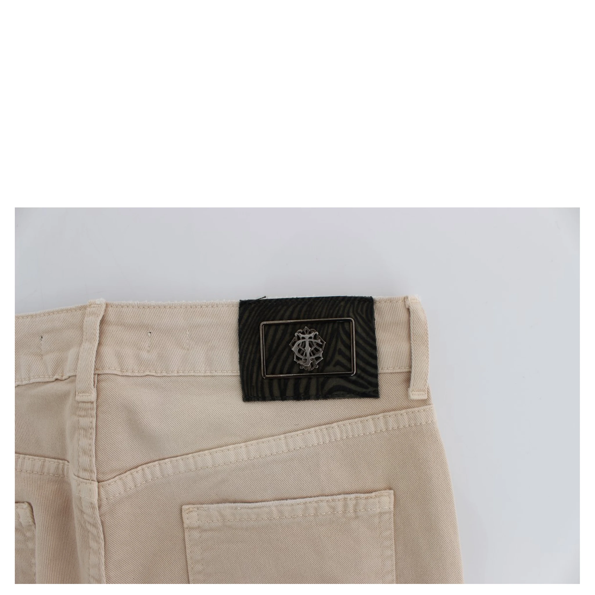 Beige Wash Slim Fit Cotton Stretch Jeans