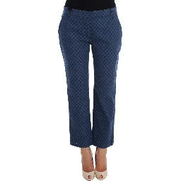 Polka Dotted Stretch Capri Jeans