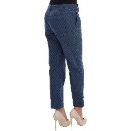 Polka Dotted Stretch Capri Jeans
