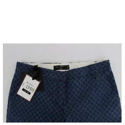 Polka Dotted Stretch Capri Jeans