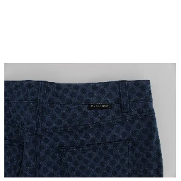 Polka Dotted Stretch Capri Jeans