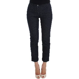 Polka Dotted Slim Capris Jeans