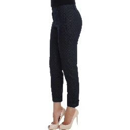 Polka Dotted Slim Capris Jeans