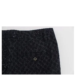 Polka Dotted Slim Capris Jeans