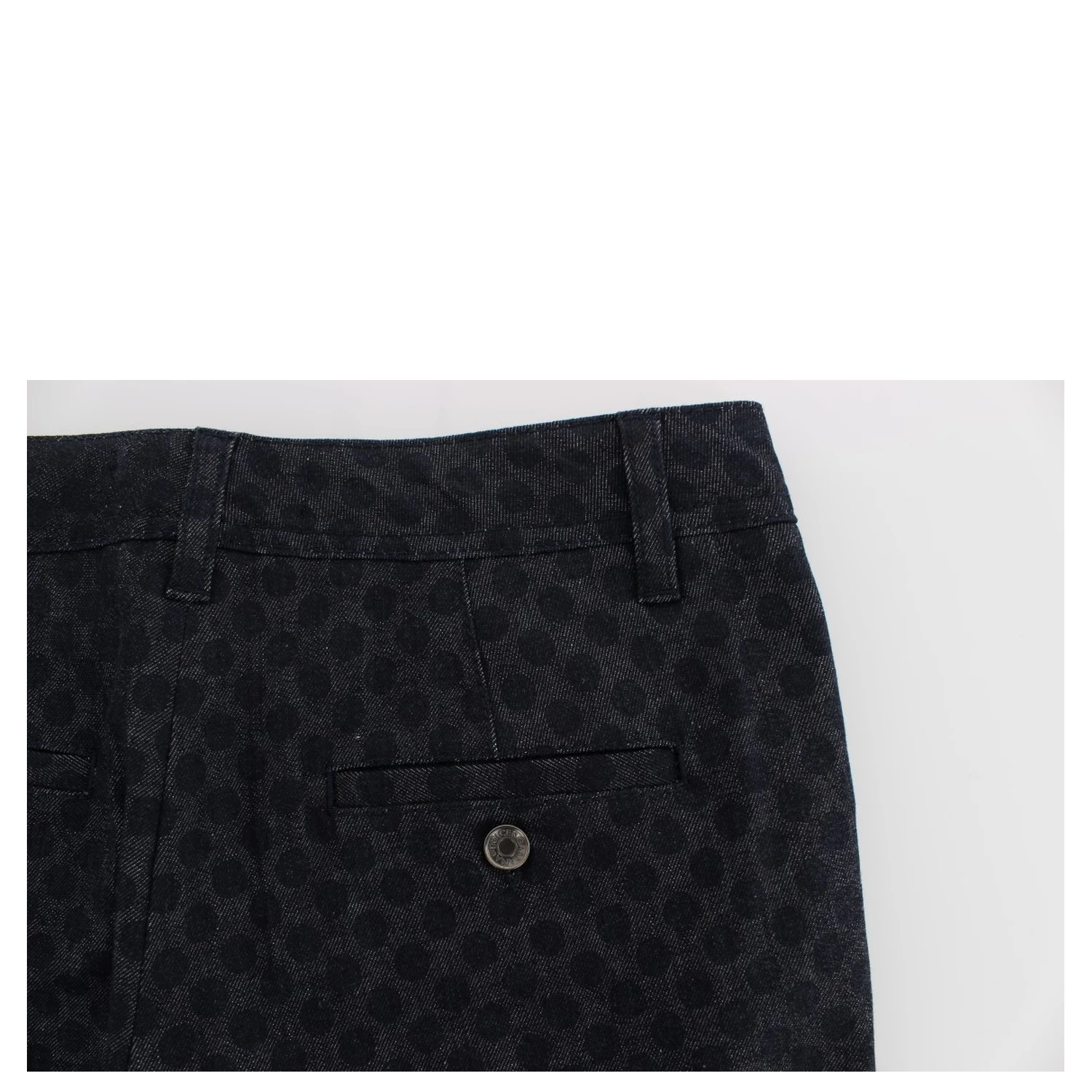 Polka Dotted Slim Capris Jeans