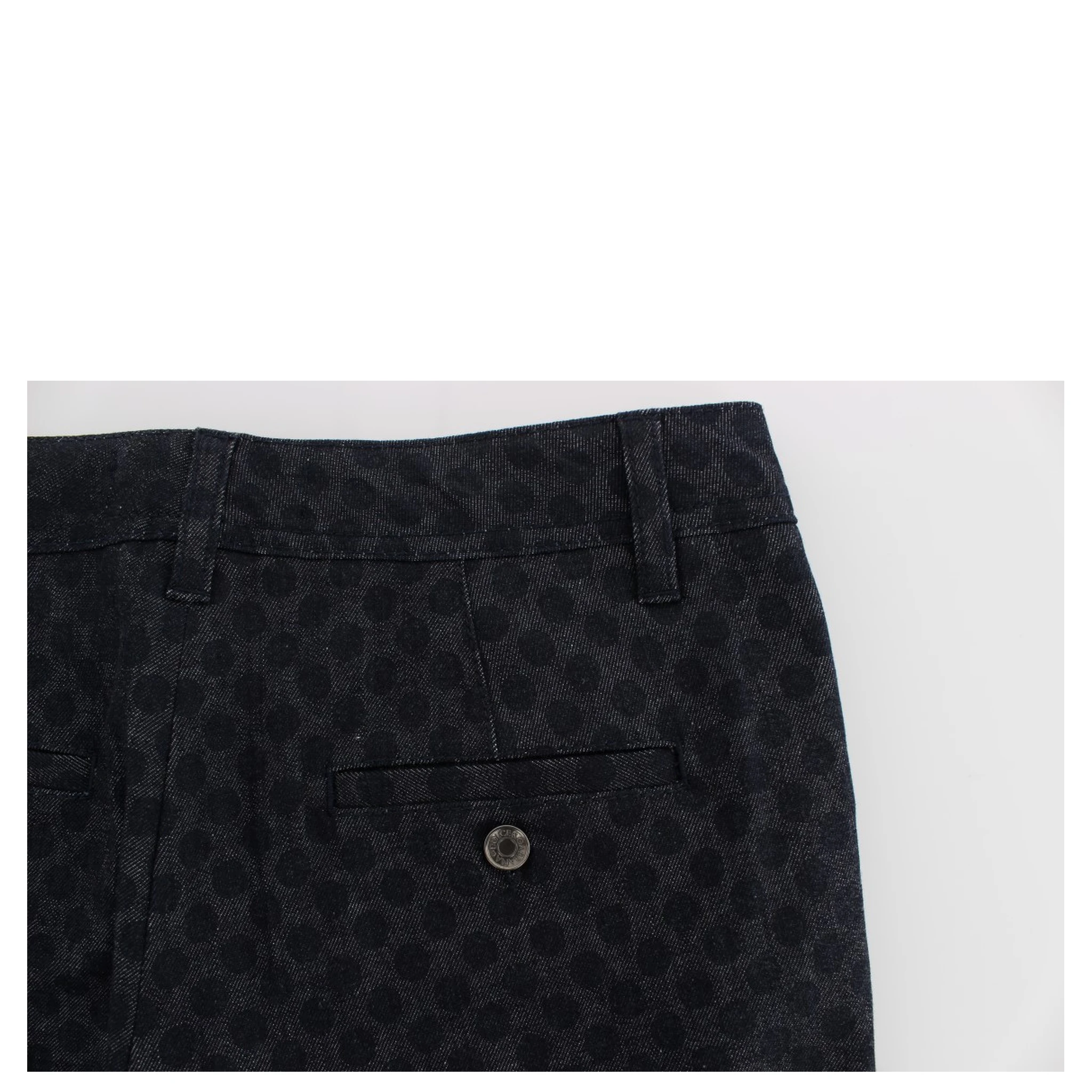 Polka Dotted Slim Capris Jeans