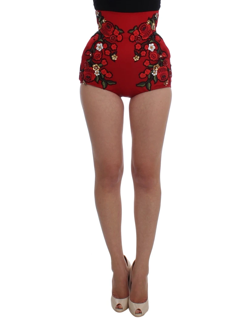 Red Silk Roses Sicily Shorts