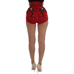 Red Silk Roses Sicily Shorts