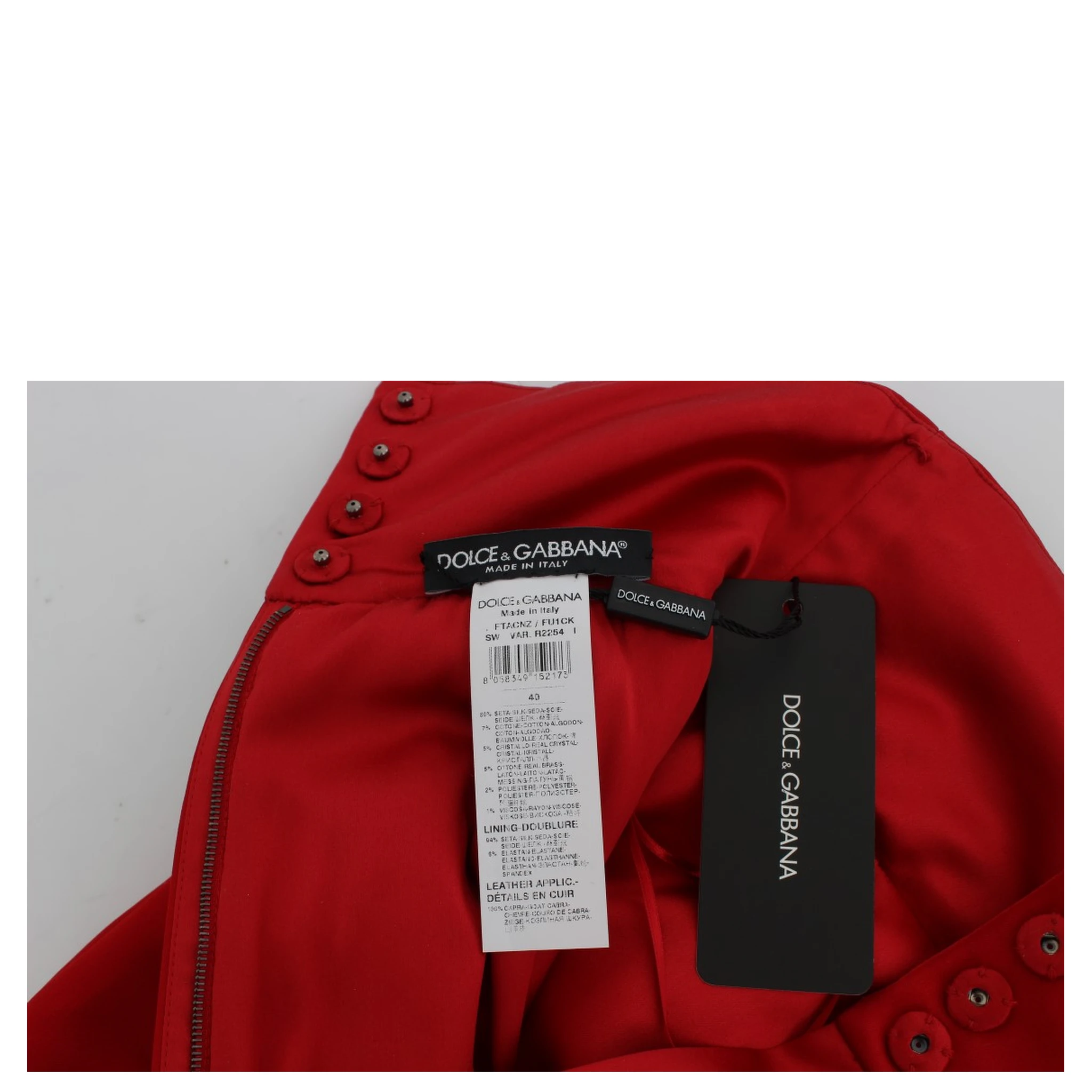 Red Silk Crystal Roses Shorts