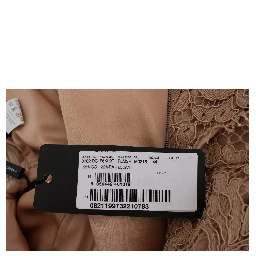 Pink Floral Lace Full Length Sheath Dress