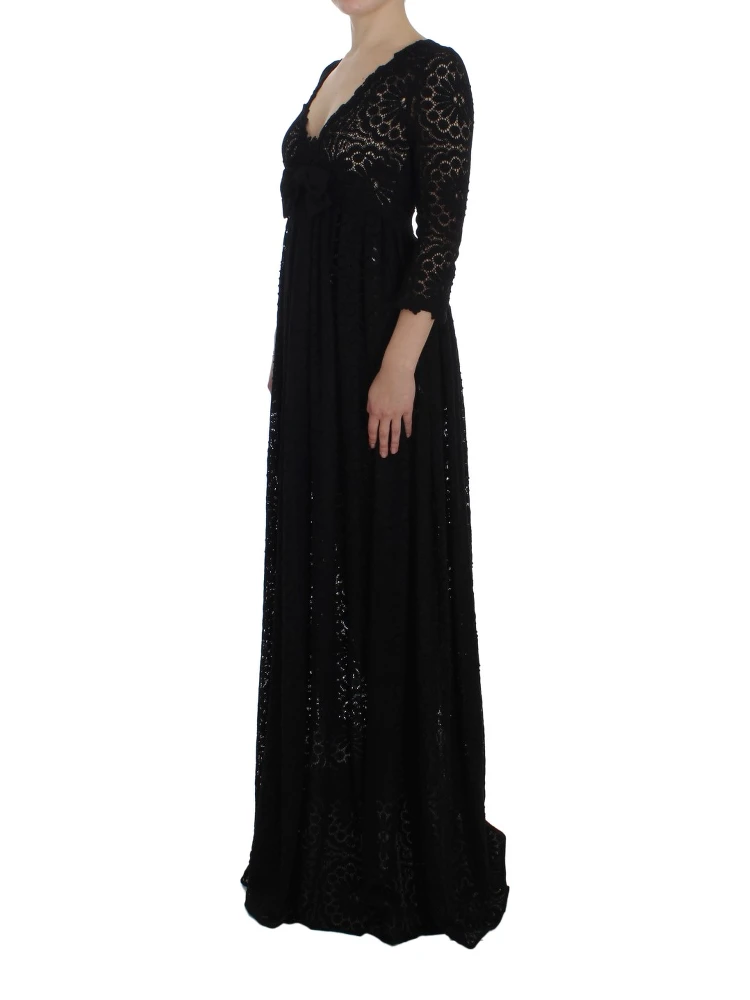 Black Ricamo Knitted Full Length Maxi Dress alternative
