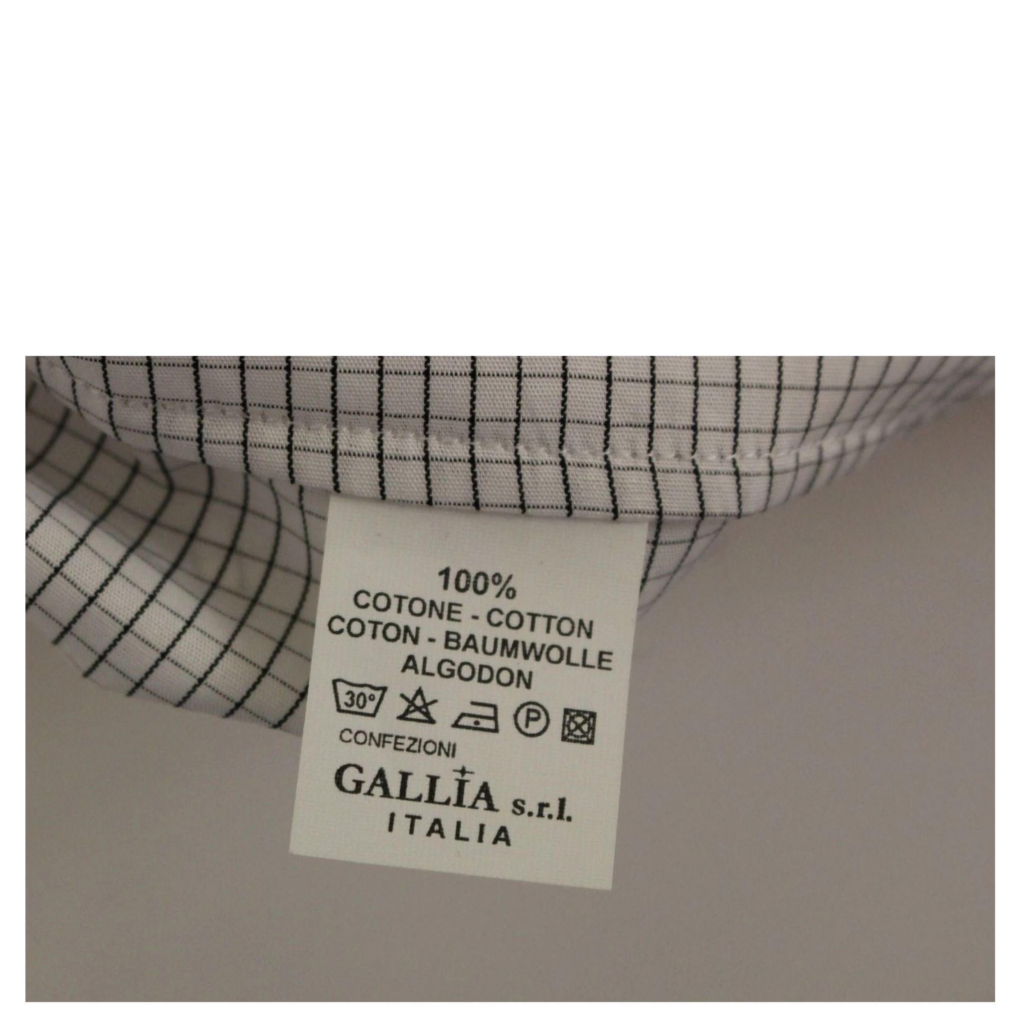 White Cotton Checkered Stretch Skirt