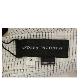 White Checkered Stretch Cotton Shorts