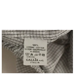 White Checkered Stretch Cotton Shorts