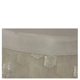 White Sequined Straight Pencil Skirt