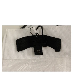 White Sequined Straight Pencil Skirt