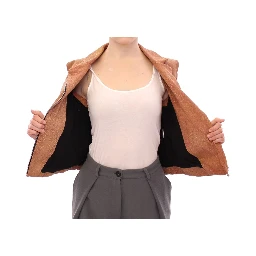 Brown Leather Jacket Vest