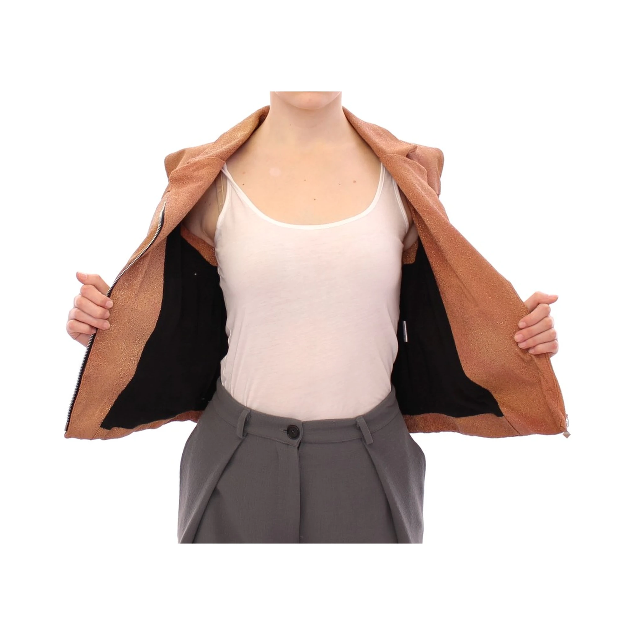 Brown Leather Jacket Vest