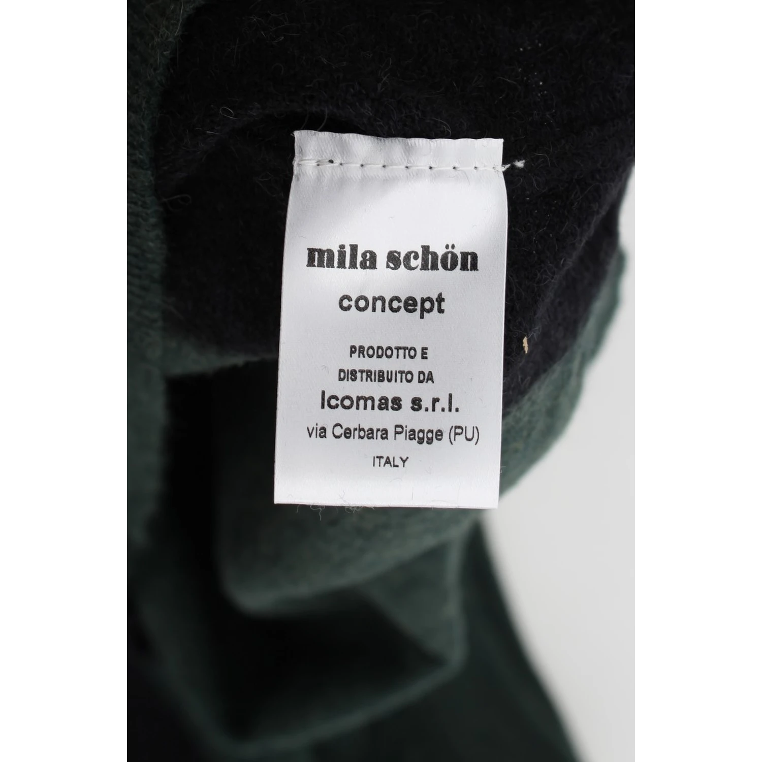 Green Wool Blend Pencil Skirt