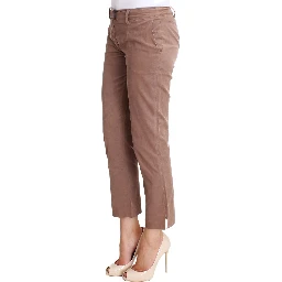 Brown Cropped Corduroys Pants