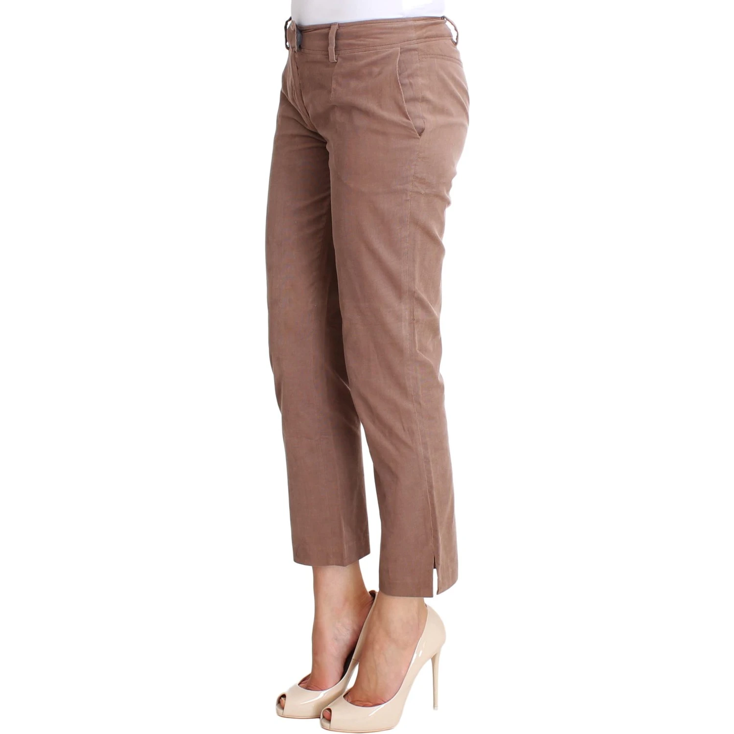 Brown Cropped Corduroys Pants